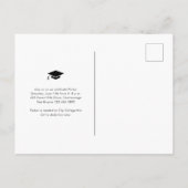 シンプル写真卒業招待状 ポストカード (裏面)