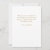 シンプル写真卒業 サンキューカード (裏面)