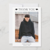 シンプル写真卒業 サンキューカード (正面)