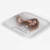 シンプル写真名スクリプト卒業 ペーパープレート (傾斜あり)