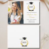 シンプル写真大学の卒業発表 招待状