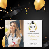 シンプル写真大学の卒業発表 招待状