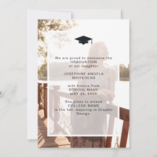 シンプル写真大学院発表2022ネイビーブルー 案内状 (裏面)