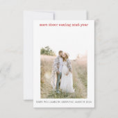 シンプル写真妊娠告知ホリデーカード サンキューカード (正面)