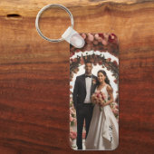 シンプル写真婚約 キーホルダー (正面)