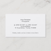 シンプル写真家シャッターレンズのロゴブラック 名刺 (裏面)