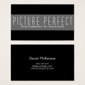 シンプル写真家ブラックカード (正面&裏面)