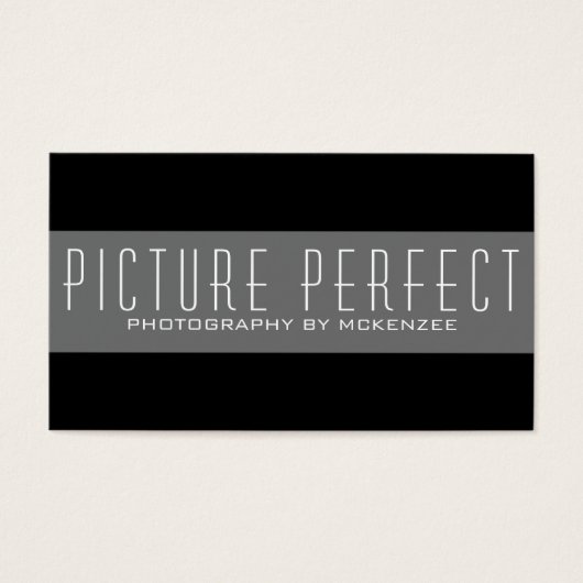 シンプル写真家ブラックカード (正面)