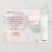 シンプル写真幸せな感謝祭あいさつ ポストカード (裏面)