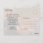 シンプル写真幸せな感謝祭トルコ挨拶 ポストカード (裏面)