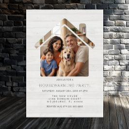 シンプル写真引っ越し祝いパーティーパーティの招待状 招待状