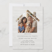 シンプル写真引っ越し祝いパーティーパーティの招待状 招待状 (正面)