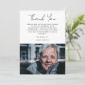 シンプル写真悔やみや弔慰書道ありがとう サンキューカード (スタンド正面)