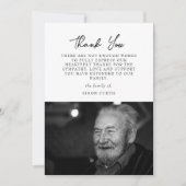 シンプル写真悔やみや弔慰書道サンキューカード サンキューカード (正面)