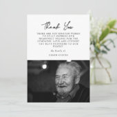 シンプル写真悔やみや弔慰書道サンキューカード サンキューカード (スタンド正面)