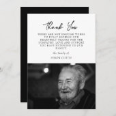 シンプル写真悔やみや弔慰書道サンキューカード サンキューカード (正面/裏面)