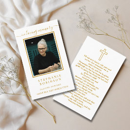 シンプル写真悔やみや弔慰葬儀祈りの言葉カード 名刺