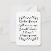 シンプル写真悔やみや弔慰葬儀記念カード ノートカード (裏面)