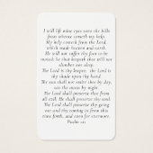 シンプル写真悔やみや弔慰葬儀記念祈りの言葉カード (裏面)