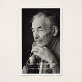 シンプル写真悔やみや弔慰葬儀記念祈りの言葉カード (正面)