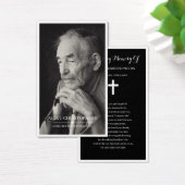 シンプル写真悔やみや弔慰葬儀記念祈りの言葉カード (デスク)