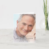 シンプル写真悔やみや弔慰葬儀記念 サンキューカード (正面)