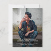 シンプル写真手書き葬儀サンキューカード サンキューカード (正面)