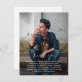 シンプル写真手書き葬儀サンキューカード サンキューカード (正面/裏面)