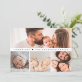 シンプル写真数々の赤ちゃんシャワー サンキューカード (スタンド正面)