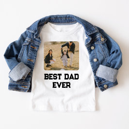 シンプル写真最高のパパは常に父の日の贈り物 Tシャツ