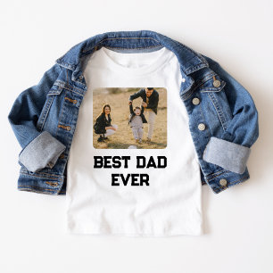 シンプル写真最高のパパは常に父の日の贈り物 Tシャツ