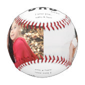 シンプル写真最高のパパEver Father's Day 野球ボール (正面)