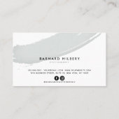 シンプル写真機グレーブラシストローク名刺 名刺 (裏面)