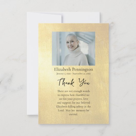 シンプル写真正教会 サンキューカード (裏面)