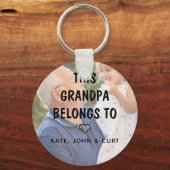 シンプル写真父の日のおじいちゃん キーホルダー (正面)