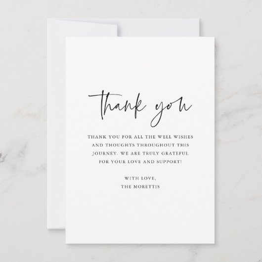 シンプル写真生まれたばかりのベビー誕生 サンキューカード (裏面)