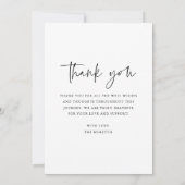 シンプル写真生まれたばかりのベビー誕生 案内状 (裏面)