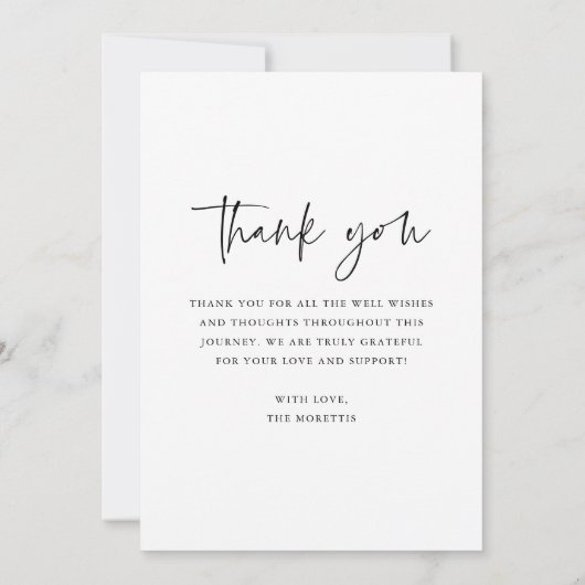 シンプル写真生まれたばかりのベビー誕生 案内状 (裏面)