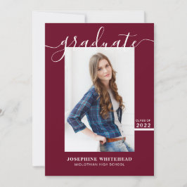 シンプル写真研究発表2022バーガンディ 案内状