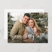 シンプル写真素朴保存日 ポストカード (正面/裏面)