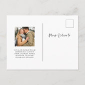 シンプル写真素朴保存日 ポストカード (裏面)