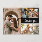 シンプル写真結婚ありがとう インビテーションポストカード (正面)