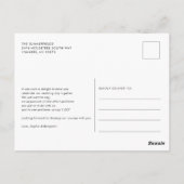 シンプル写真結婚ありがとう ポストカード (裏面)