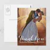 シンプル写真結婚ありがとう ポストカード (正面/裏面)