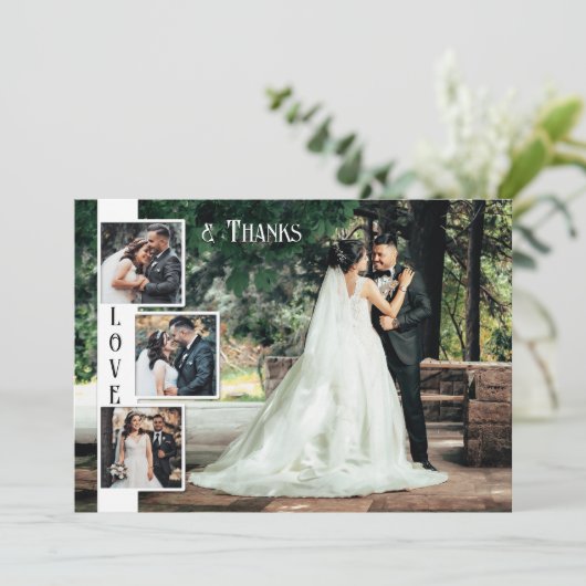 シンプル写真結婚のサンキューカード サンキューカード (スタンド正面)