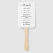 シンプル写真結婚のミサ/セレモニープログラムファン ハンドファン (裏面)