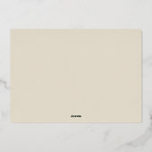 シンプル写真結婚の誓い更新記念日パーティー 箔招待状 (裏面)