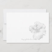 シンプル写真結婚のThank You Noteカード ノートカード (裏面)