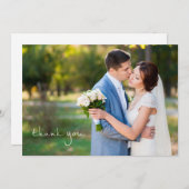 シンプル写真結婚のThank You Noteカード ノートカード (正面/裏面)