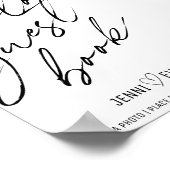 シンプル写真結婚客書 ポスター (角)